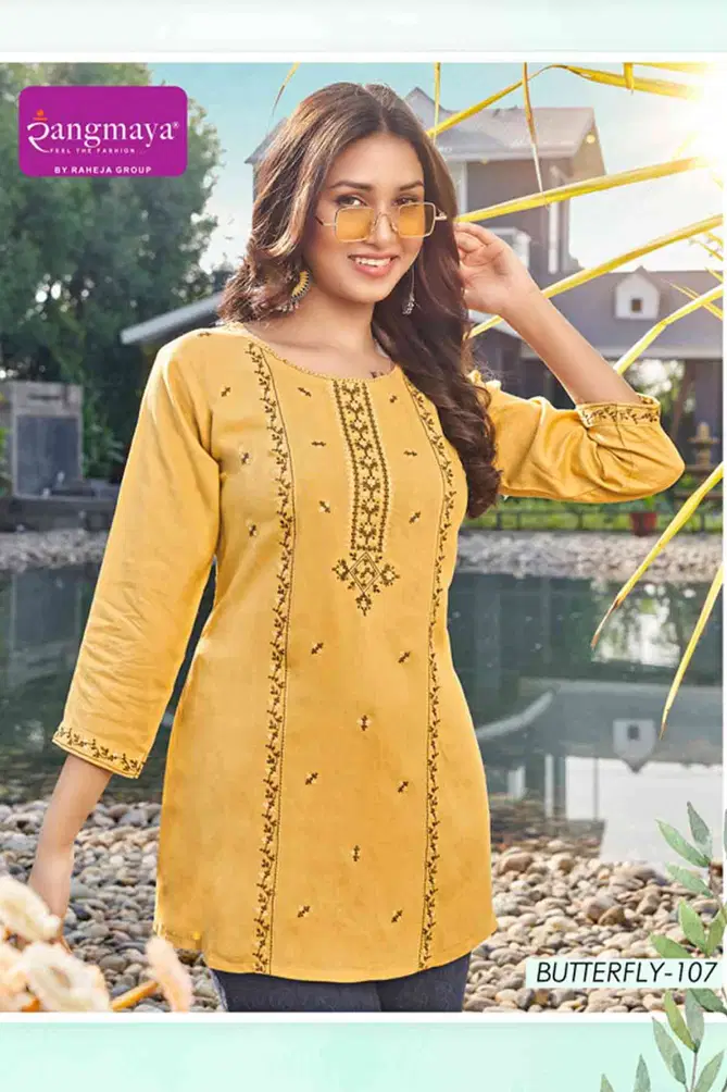 Butterfly By Rangmaya Rayon Tunic Ladies Top Suppliers In India